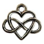 Infinity Heart Charm, Pack/12